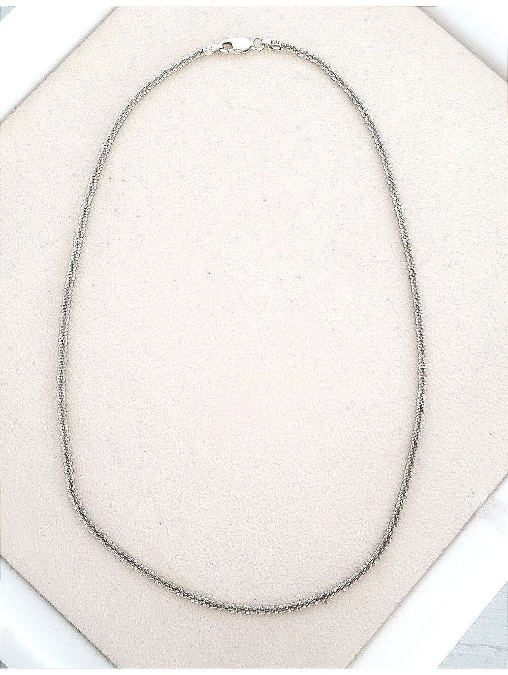 Vintage 925 Sterling Silver Rope Chain Necklace